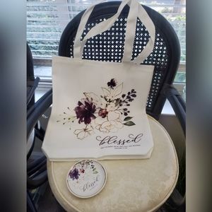 "Blessed" Tote Bag & Catch-all Dish Bundle